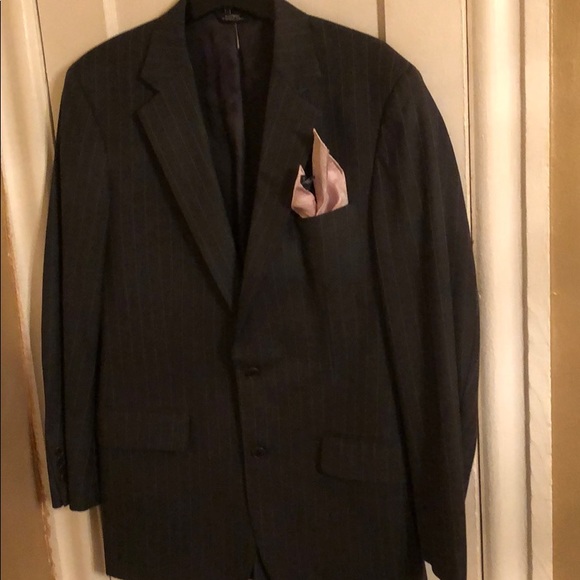 BROOKS BROTHERS PINSTRIPES WOOL BLAZER MEN’S SIZE 40R CHARCOAL GREY - Picture 6 of 8